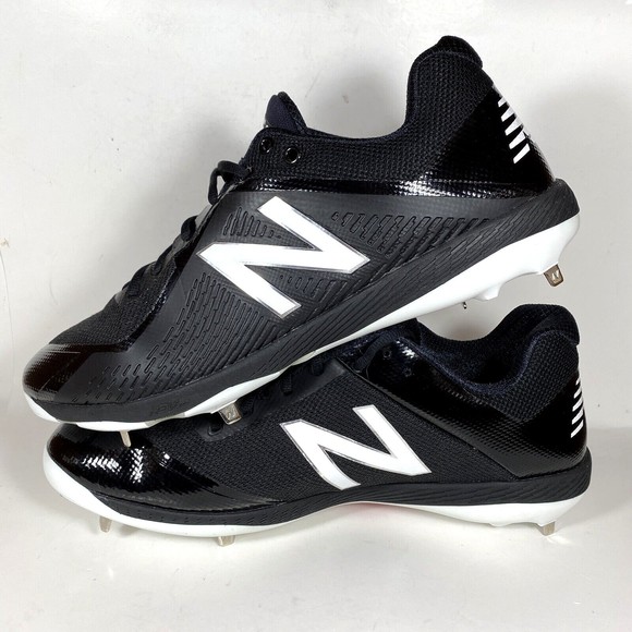 New Balance‎ Men\'s L4040 BK4 Black/White Metal Baseball Cleats Size 16 main image 8